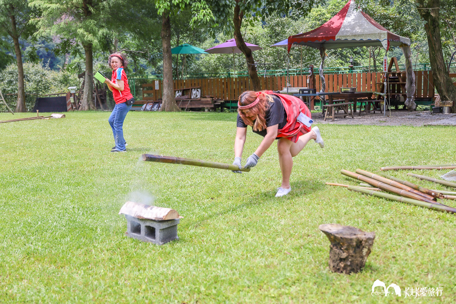 桃園復興一日遊美食景點體驗，泰雅傳統竹炮射箭口簧琴風味餐桌
